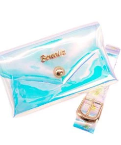 Bewaltz Accessories Holographic Jelly Fanny Pack With Belt