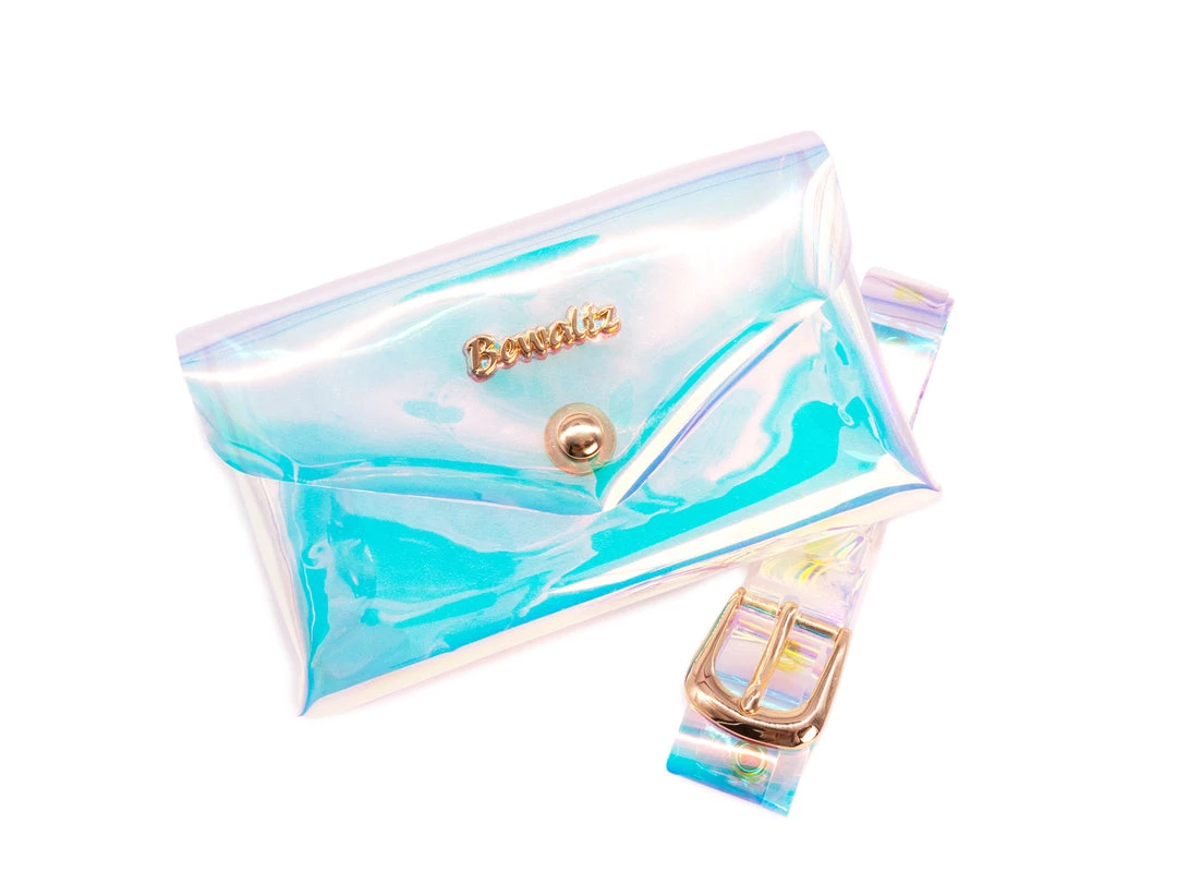 Bewaltz Accessories Holographic Jelly Fanny Pack With Belt