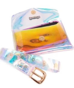 Bewaltz Accessories Holographic Jelly Fanny Pack With Belt