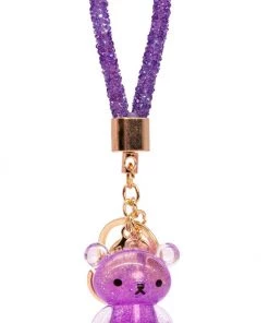 Bewaltz Glitter Bear Keychain - Purple Accessories
