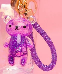 Bewaltz Glitter Bear Keychain - Purple Accessories