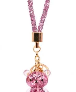 Bewaltz Glitter Bear Keychain - Rose Gold Accessories