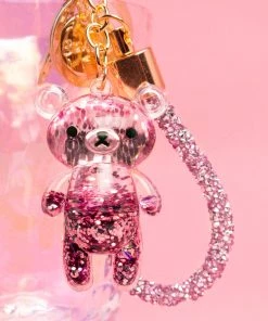 Bewaltz Glitter Bear Keychain - Rose Gold Accessories