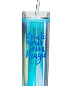 Bewaltz Drinkware Holographic Tumbler - Blue "Create Your Own Magic"