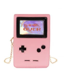 Bewaltz Retro 8-Bit Gamer Handbag Pink