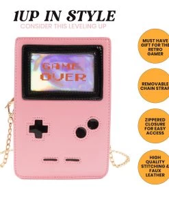Bewaltz Retro 8-Bit Gamer Handbag Pink
