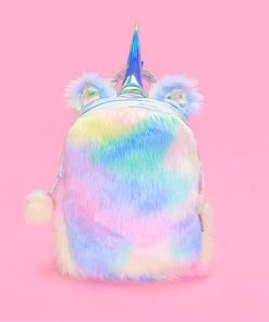 Bewaltz Plush Rainbow Unicorn Backpack - Sunshine New