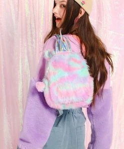 Bewaltz New Plush Rainbow Unicorn Backpack - Sherbet