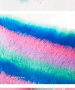 Bewaltz Plush Clear Tote Bag - Blue Stripes