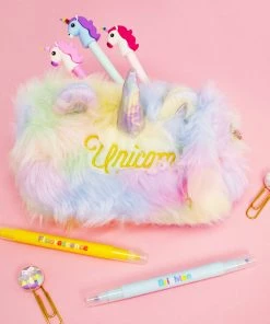 Bewaltz New Plush Unicorn Pencil Pouch - Sunshine
