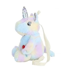 Bewaltz New Plushie Heart Unicorn Backpack - Blue
