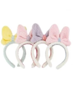 Bewaltz Soft Plush Bow Headband Set 1 - 4 Pieces New