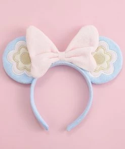 Bewaltz New Soft Plush Bow With Ears Headband Set 2 - 4 Pieces