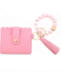 Bewaltz Beaded Bracelet Card Holder With Tassel Set - 12pc Solid Colors Accessories