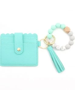 Bewaltz Beaded Bracelet Card Holder With Tassel Set - 12pc Solid Colors Accessories