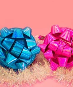 Bewaltz Bags Glitzy Gift Ribbon Handbag - Pink Holographic