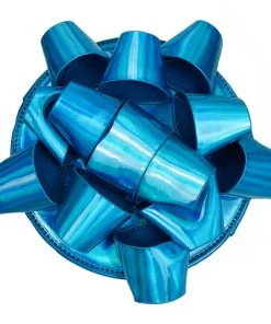 Bewaltz Bags Glitzy Gift Ribbon Handbag - Blue Holographic