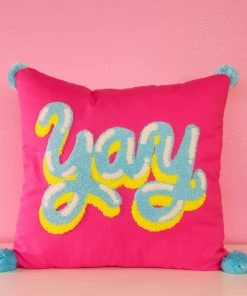 Bewaltz Decor Square Hook Pillow - Yay