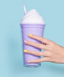 Bewaltz Ice Cream Tumbler - Purple Cone Drinkware