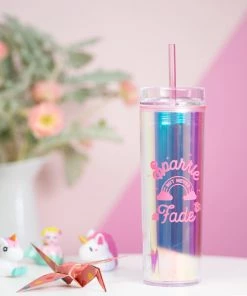 Bewaltz Holographic Unicorn Tumbler - Pink Sparkle