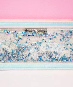 Bewaltz Sale Floating Glitter Holographic Pencil Pouch