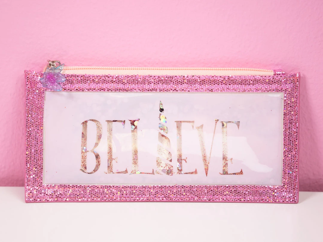 Bewaltz Floating Glitter Unicorn Pencil Pouch Sale