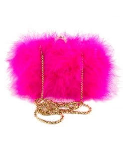 Bewaltz Furry Clutch - Hot Pink