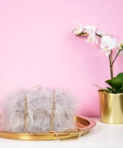 Bewaltz Furry Clutch - Gray