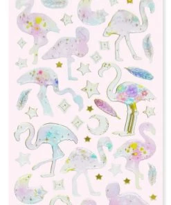 Bewaltz Stationery Sticker Sheet - Flamingo