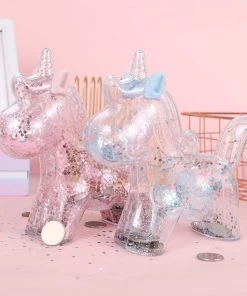 Bewaltz New Clear Unicorn Piggy Bank - Blue