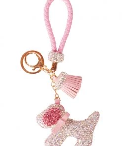 Bewaltz Diamond Charm Dog - Gold/Pink Accessories