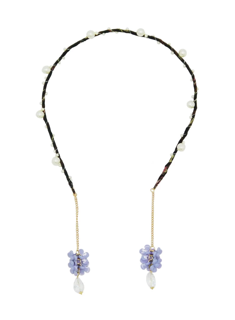 Bewaltz Accessories Earring Floral Headband - Blue