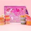 Bewaltz Purple Pool Party Pencil Pouch & Washi Tape Set