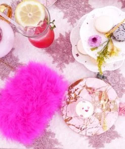 Bewaltz Furry Clutch - Hot Pink