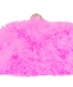 Bewaltz Furry Clutch - Hot Pink