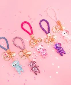Bewaltz Accessories Glitter Bear Keychain - Blue