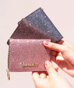 Bewaltz Mia Glitter Keychain Wallets New