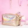 Bewaltz Holographic Makeup Bag Rose Gold