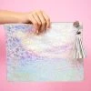 Bewaltz Holographic Makeup Large Pouch Silver Bags