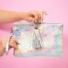 Bewaltz Holographic Makeup Pouch Small Silver Bags