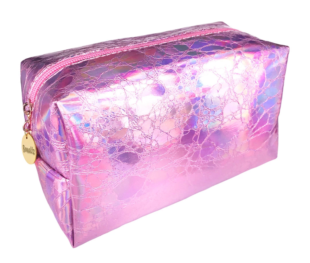 Bewaltz Holographic Makeup Bag Pink Bags