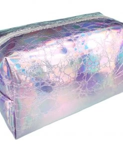 Bewaltz Bags Holographic Makeup Bag Silver