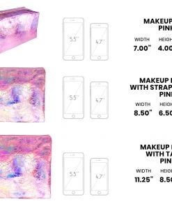 Bewaltz Holographic Makeup Bag Pink Bags