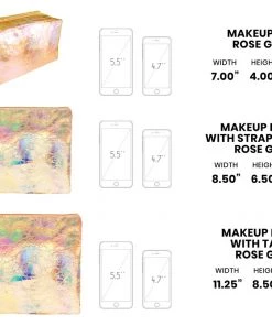 Bewaltz Holographic Makeup Bag Rose Gold