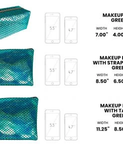 Bewaltz Mermaid Makeup Pouch Small Green Bags