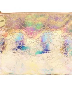 Bewaltz Bags Holographic Makeup Pouch Small Rose Gold