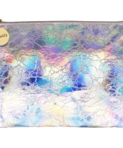 Bewaltz Holographic Makeup Pouch Small Silver Bags