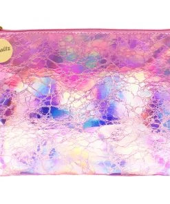 Bewaltz Bags Holographic Makeup Large Pouch Pink