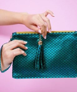 Bewaltz Mermaid Makeup Pouch Small Green Bags