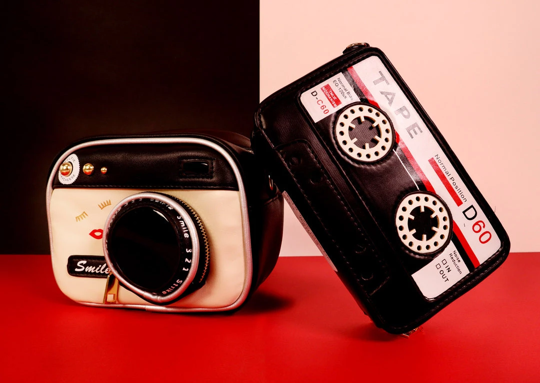 Bewaltz Play A Tune Cassette Tape Handbag New